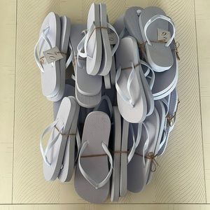 White Flip Flops - Lot of 16 - Size 6 and 10